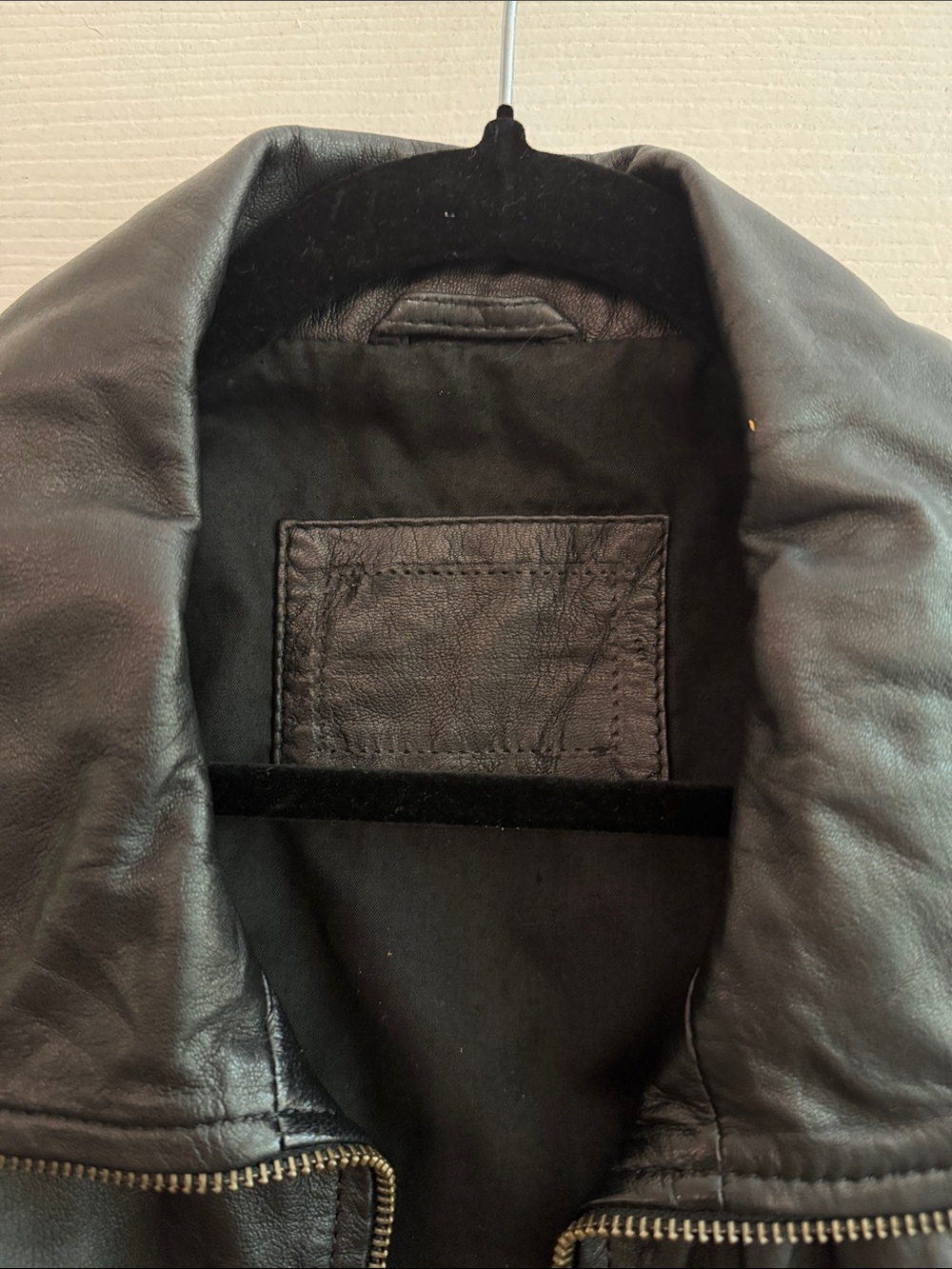 Sheepskin Leather Black Moto Vest Women’s Size 10 - Picture 5 of 7